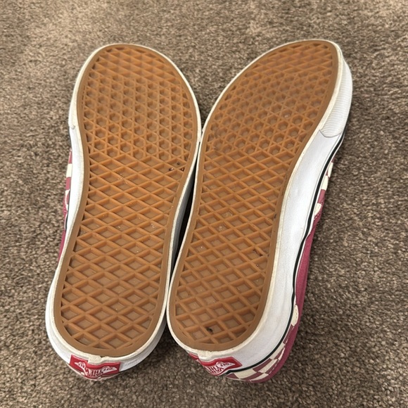 Vans purple and white checkered slip on sneakers shoes women’s 9.5 men’s 8 - Picture 4 of 7